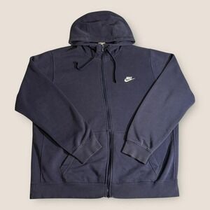 Navy Nike zip-up hoodie‎